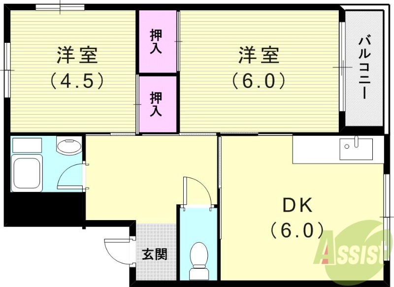 川崎マンションの間取り