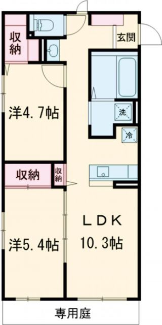 綾部市井倉新町のアパートの間取り