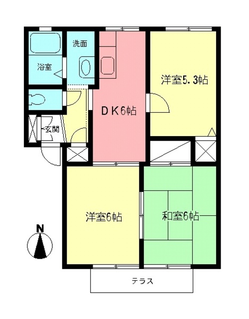 プレミールせきねの間取り