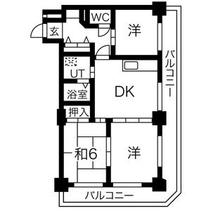 【宝竹橋ハイツの間取り】