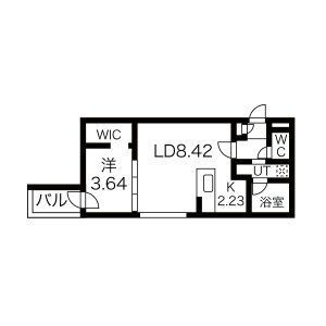 札幌市北区北十六条西のマンションの間取り