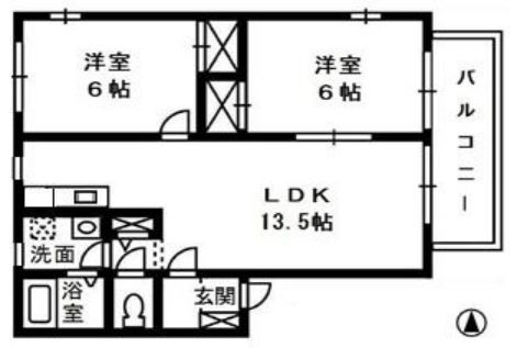 浅口市金光町占見新田のアパートの間取り