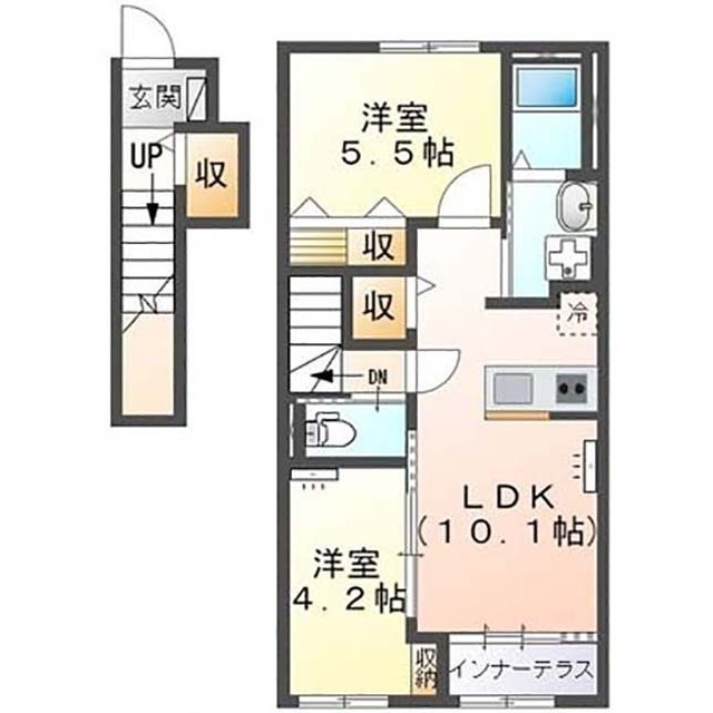 仮）よしわら新築アパートの間取り