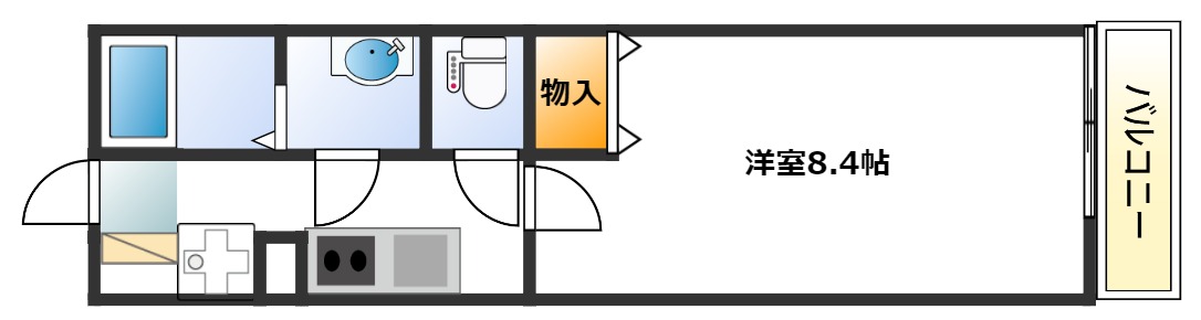 神戸市灘区中原通のマンションの間取り