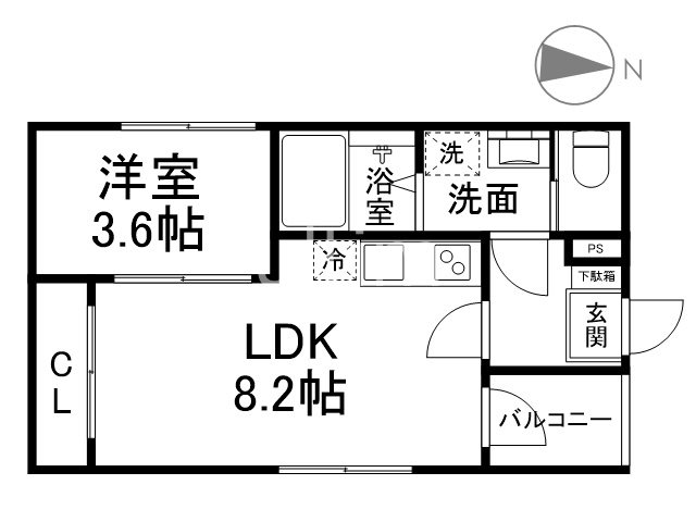 PREMIUM COURT 山科椥辻の間取り