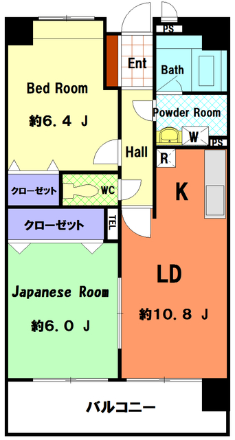 八王子市八木町のマンションの間取り