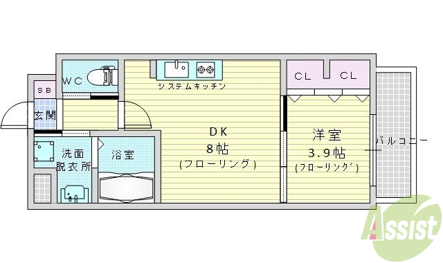 吹田市藤白台のマンションの間取り