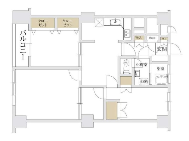 高輪ホワイトマンションの間取り