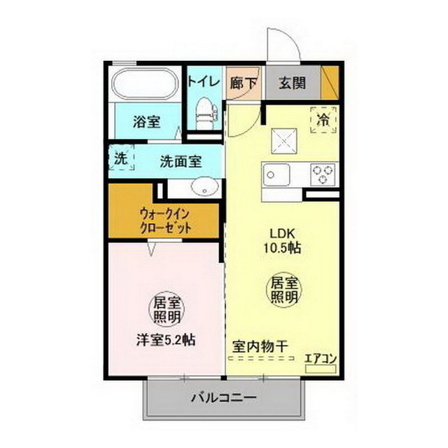 Ｄ－ｒｏｏｍ赤塚　Ａの間取り