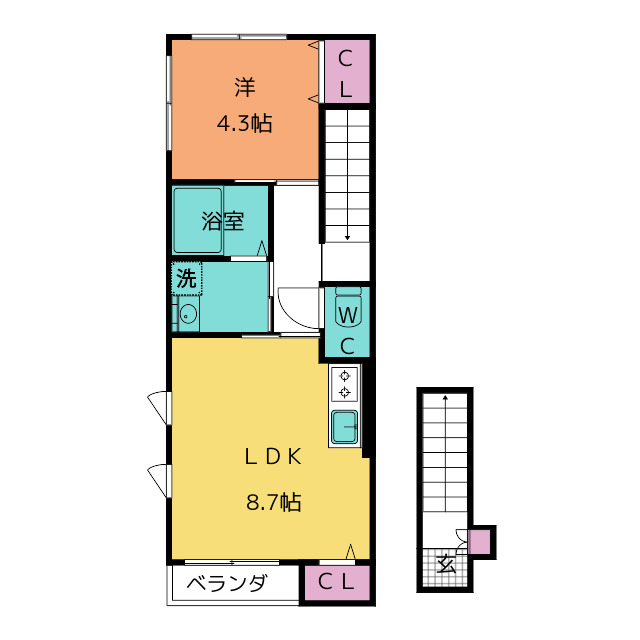 Ｂｅｆｉｎｅ吉岡北の間取り