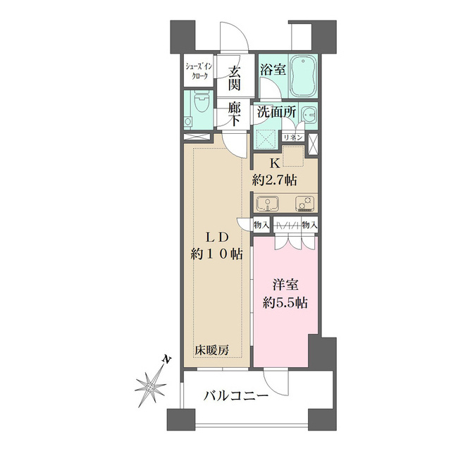 渋谷区千駄ヶ谷のマンションの間取り