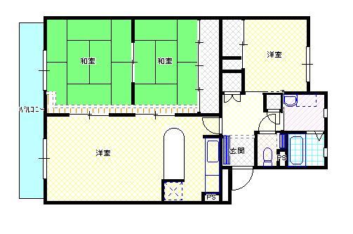 新発田市本町のマンションの間取り