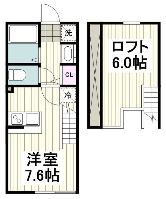 藤沢市片瀬海岸のアパートの間取り