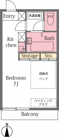 東松山市松本町のアパートの間取り