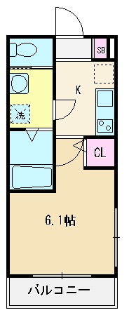 新座市大和田のアパートの間取り