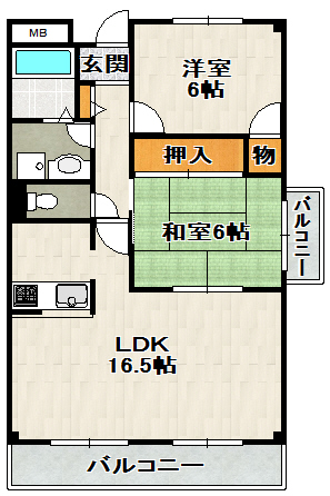 ウィル宮崎弐番館の間取り