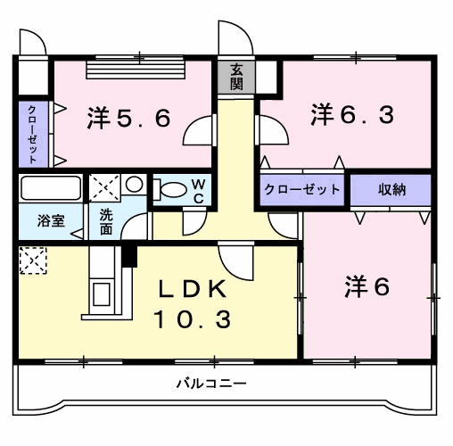 サンモール清水の間取り