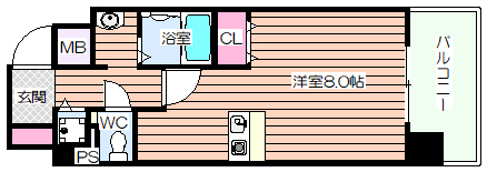 プレサンス大手前パークサイドIIの間取り