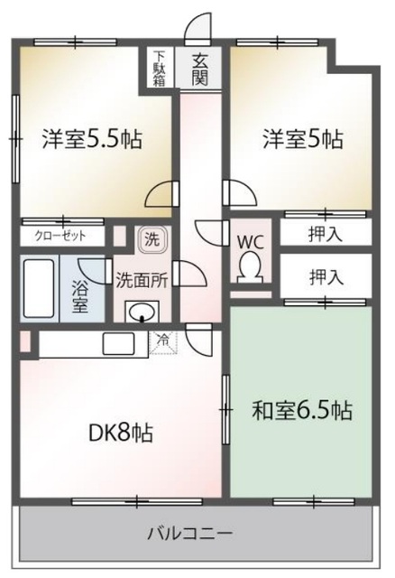 グレーシャス市川の間取り