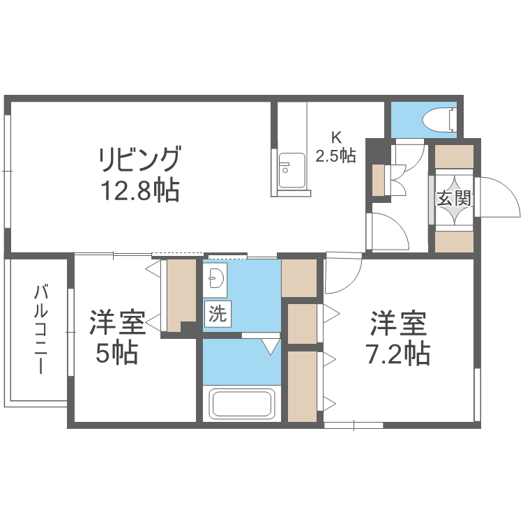 エフュート元町の間取り