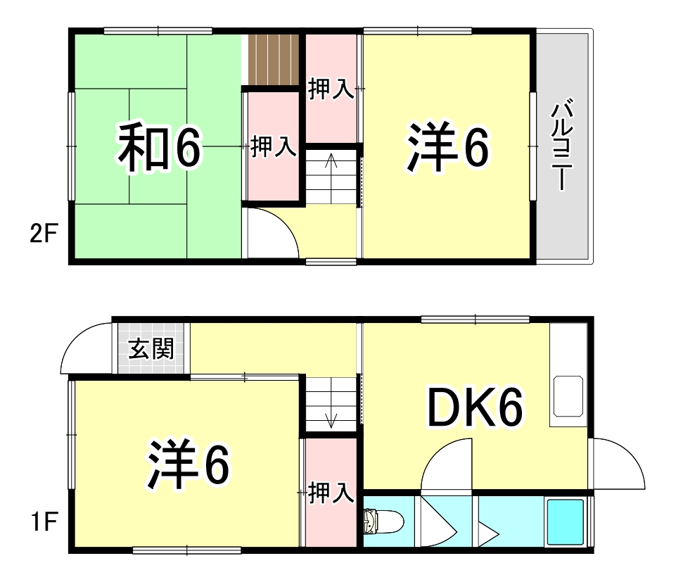 北舞子1丁目戸建の間取り写真