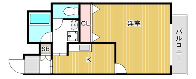 地下鉄中央線 九条駅 徒歩6分 8階建 築21年の間取り写真