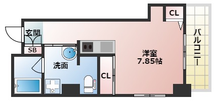 ヴィレッジリバー阿倍野の間取り写真