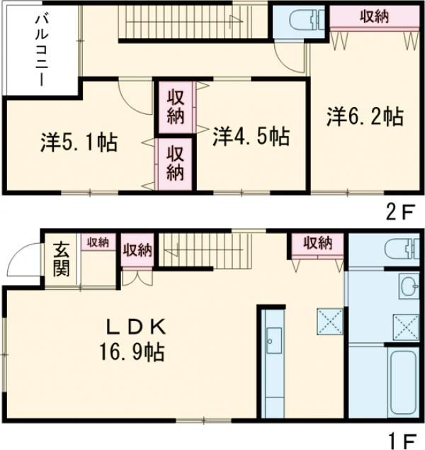 plano矢賀Bの間取り写真