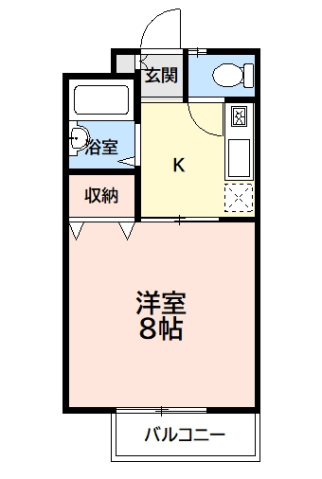 川崎市麻生区百合丘のアパートの間取り