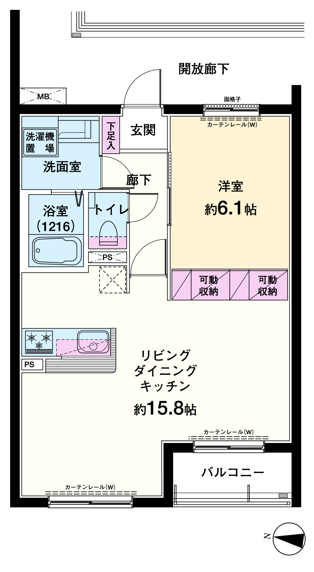 エルズレジデンス小竹向原の間取り