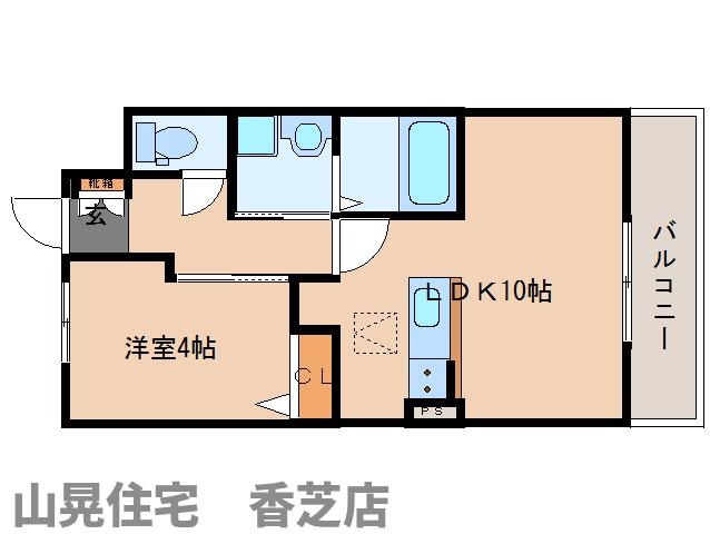 香芝市五位堂のマンションの間取り