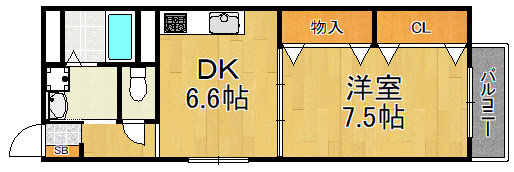 兵庫県尼崎市南武庫之荘１（マンション）の賃貸物件の間取り