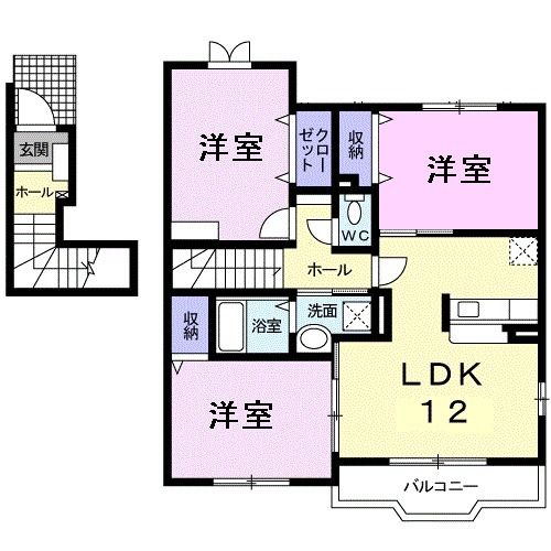 フレッシュリー都川Ｂの間取り