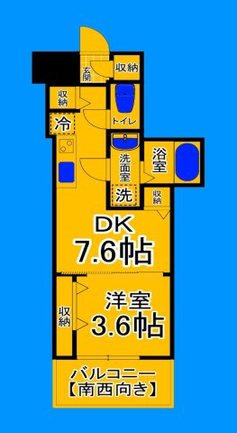 堺市北区中百舌鳥町のマンションの間取り