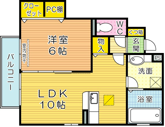 プラージュ上富野の間取り