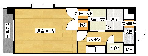 グランヴェルジェ中須Iの間取り