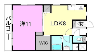 松山市衣山のマンションの間取り