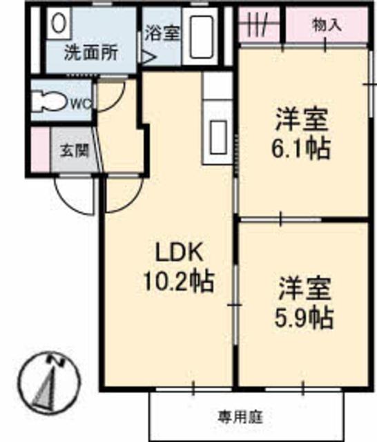 バリュージュローズ　Ｂ棟の間取り