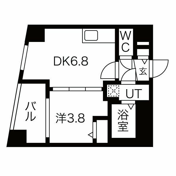 【京都市南区西九条唐戸町のマンションの間取り】