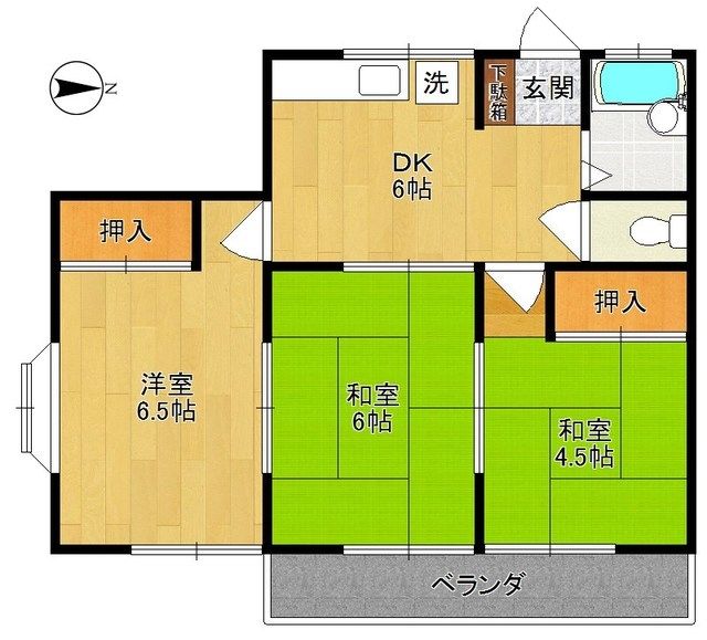 稲城市大丸のアパートの間取り