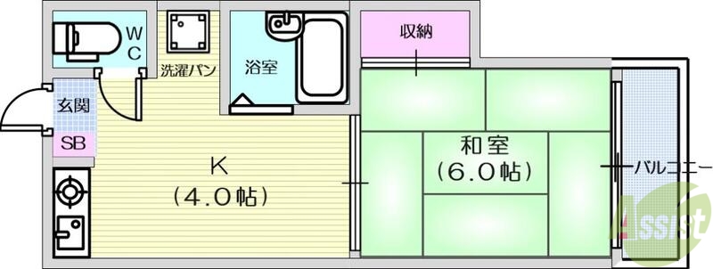 郡山荘の間取り