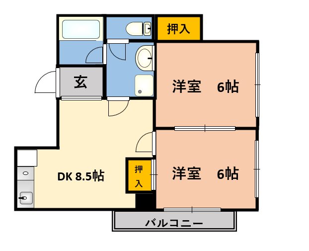 アルテハイム熊本の間取り