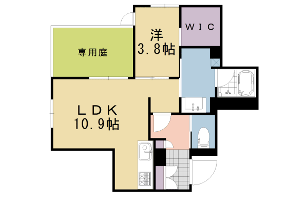 長岡京市勝竜寺のマンションの間取り