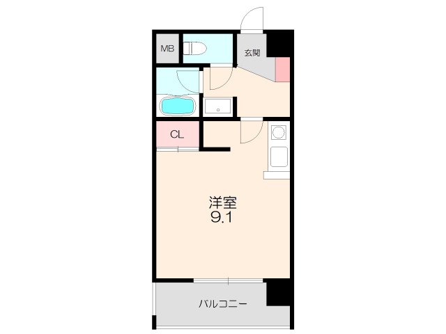 豊中市大字上新田のマンションの間取り