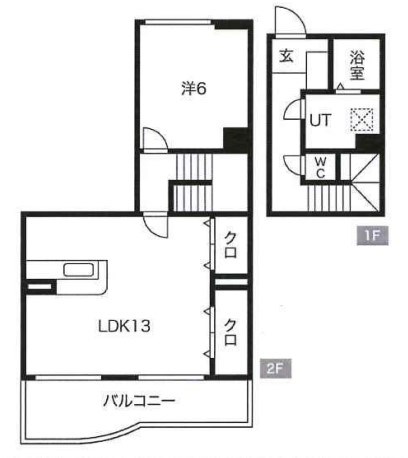 明石市大久保町西脇のマンションの間取り