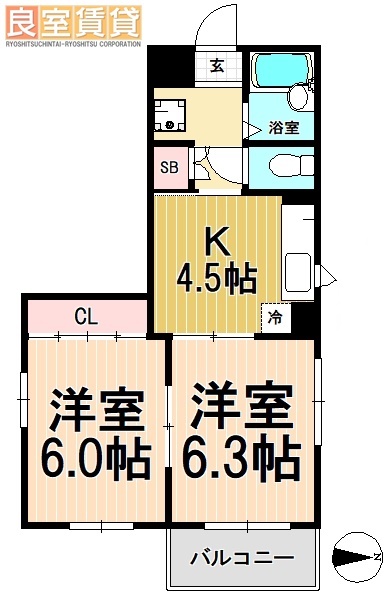 名古屋市中区金山のマンションの間取り