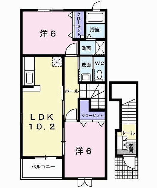 加古川市尾上町池田のアパートの間取り