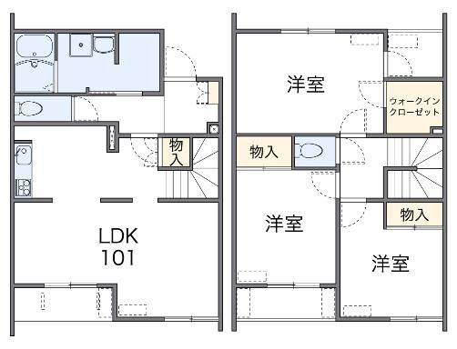 練馬区南田中のアパートの間取り