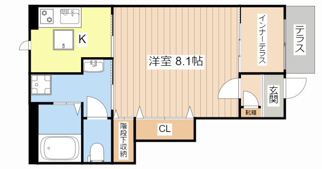 彦根市高宮町のアパートの間取り