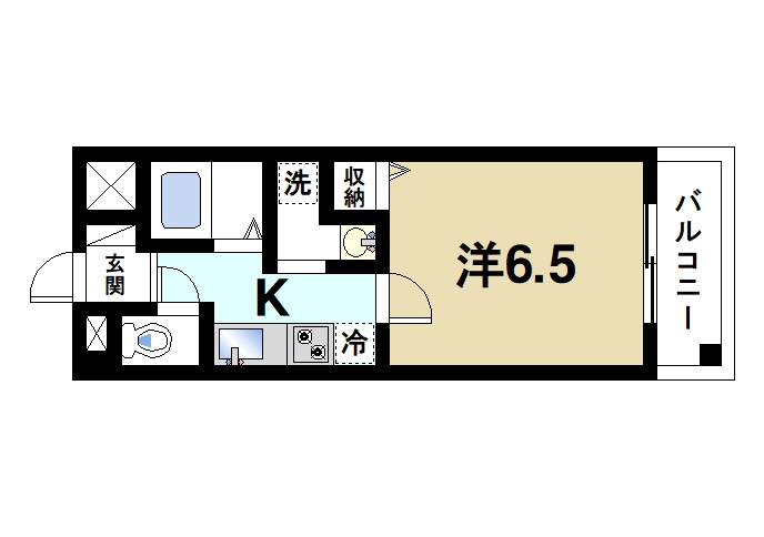 メルベーユ生駒の間取り